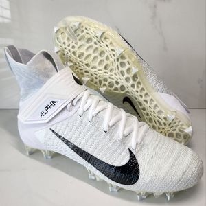 Nike Alpha Menace ELITE 2 White Wolf Gray Football Cleats Flyknit Control 360